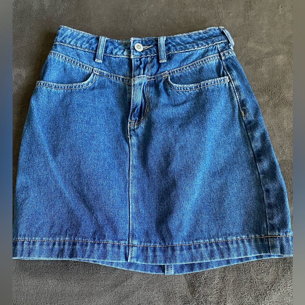 hollister jean skirt